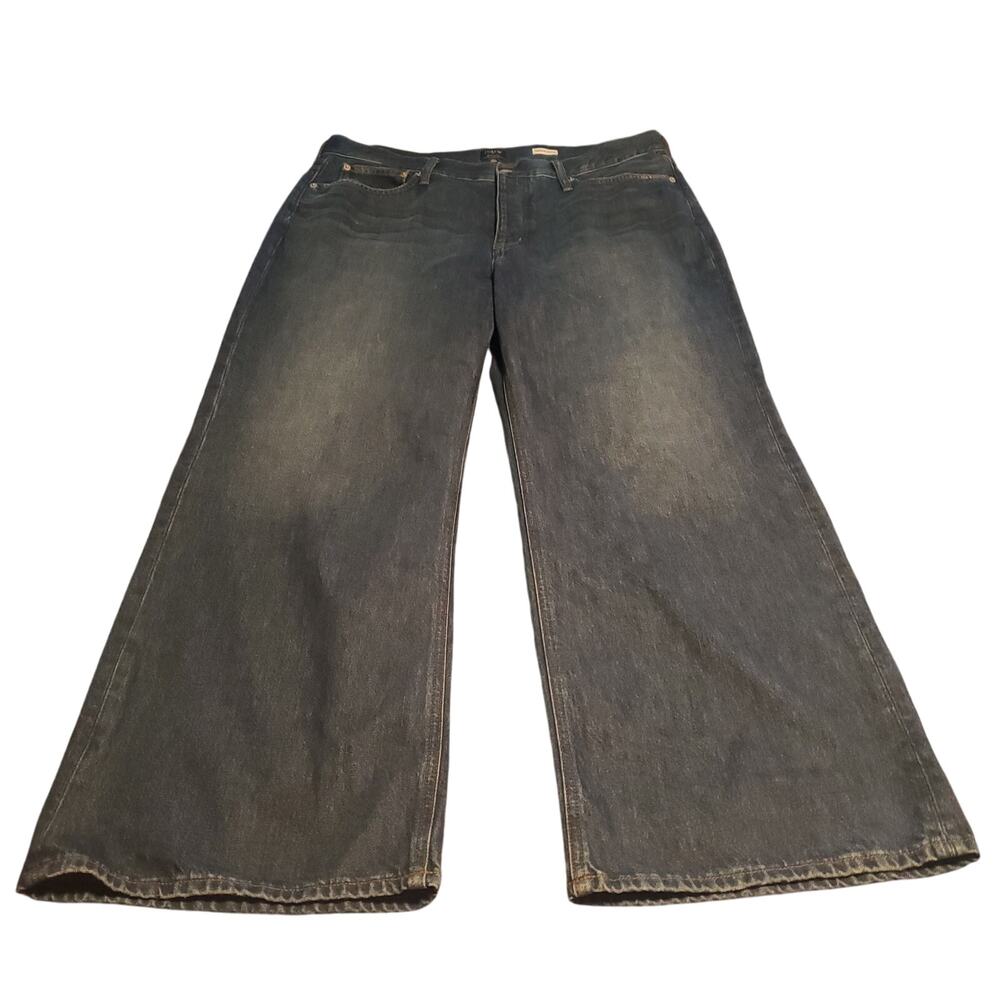 J. Crew Factory Wide Leg Jeans Button Fly Sjze 38x29 (marked 33) Medium Wash Y2K